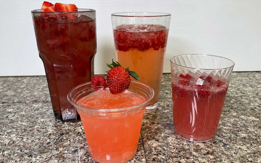 pink and red cocktails for valentine day