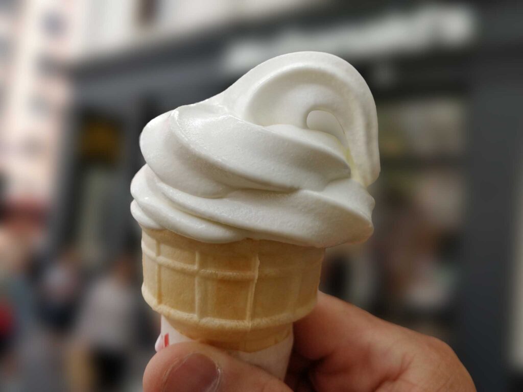 vanilla ice cream cone at mcdonalds