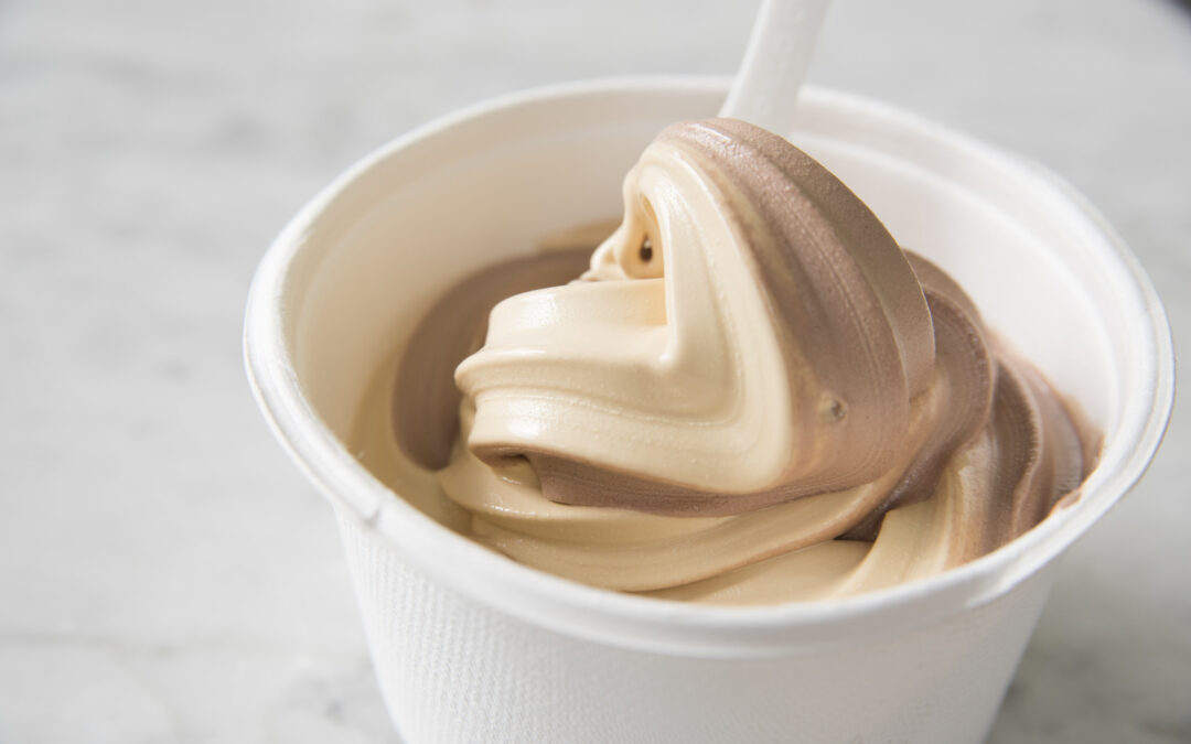soft serve ice cream in a cup