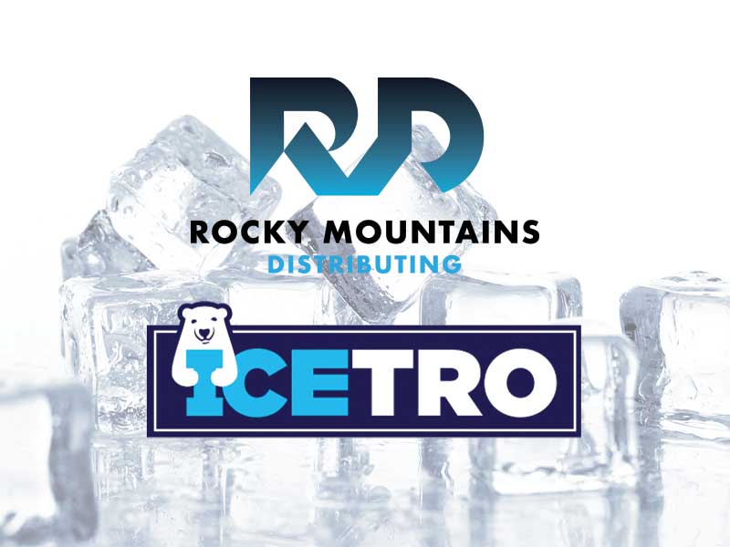 icetro and rmd logo over ice cubes in background